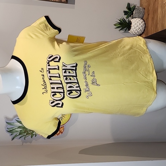 Torrid - Schitt's Creek Classic Fit Cotton Crew Tee in Sundress Yellow​​​​​ - Picture 2 of 13